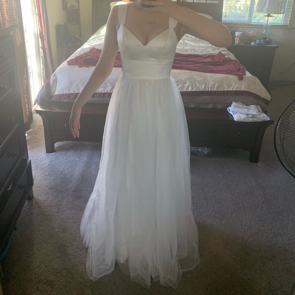 Satin White Gown